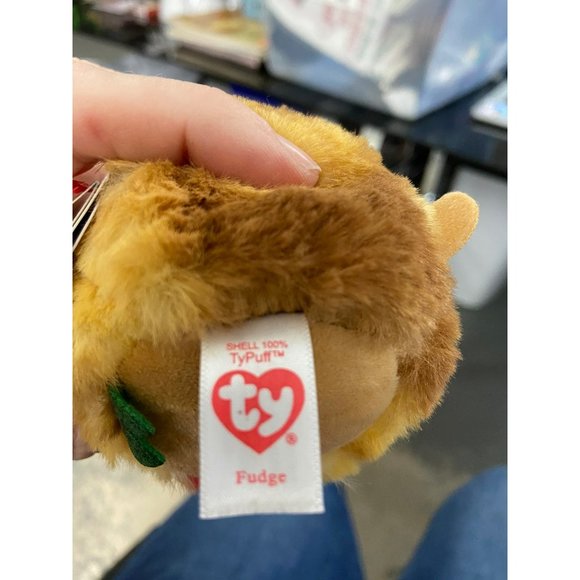The Ty Puffies Collection Mini Fudge The Christmas Reindeer - Picture 7 of 8